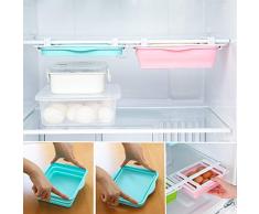 Faltbarer flexibler Kühlschrank-Regalkorb l Schubladenkorb l Kühlschrank Lebensmittelbehälter l faltbar für kompakte Aufbewahrung grün