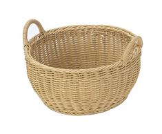 Saleen 02050004101 Füllkorb, rund, mit 2 Henkeln circa 42 x 19 cm, beige