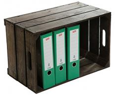 3er Set Neue dunkle stabile Obstkiste Palisander- Stiege, aus dem Alten Land +++ Natur 54x35x30 cm