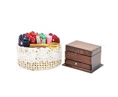 Odoria 1/12 Miniatur Nähgarn Box und Nähgarn Korb Puppenhaus Dekoration Zubehör