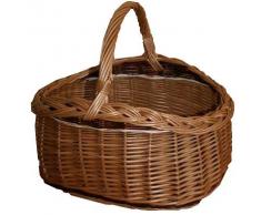 PP Korb Einkaufskorb Weide Weidenkorb Verschiedene Varianten zur Auswahl (KZA249 - Korb, bucklig, mit Farbe)
