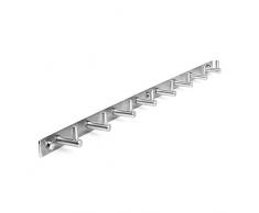 Amzdeal Hakenleiste aus EDELSTAHL mit 8 Kleider haken für die Garderobe Garderobenhaken Wandhaken