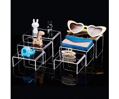 PERFETSELL 6 Stück Display Ständer Acryl Transparent Acrylständer Dekobrücken Acryl Warenträger Präsentationsständer U-Ständer in 3 Größen für Vasen/Figuren Schmuck in Vitrine/Schaufenster Ausstellung