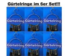 GP 6X Gürtelringe Gürtelhalter Schalring Kravattenbügel Bügel Schalhalter Silber