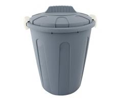 Mystylewood Maxitonne Spielzeugtonne Windeltonne Abfalltonne Wäschetonne Mülltone Abfalleimer Mülleimer 23L mit Deckel Stahlblau