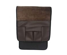 Vimmor Organizer/Halter aus Samt, für Fernbedienungen, Handys, Bücher, Zeitschriften, Stifte, aus rutschfestem Silikon, für Armlehnen von Sofas, Sesseln braun