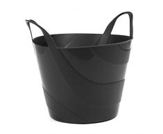 Flexibler Korb Gartenkorb Gummikorb schwarz Tragekorb 30 L Einkaufskorb Kunststoff