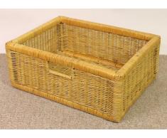Rattanschub , Rattan Regalkorb , Schrankkorb Gr. 43 x 32 x 17 cm , Fb. honig