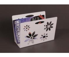 Zeitungsständer, Flower HxBxT: 23x32x12 cm, weiß/Made in Germany, Marke: Szagato (Zeitungshalter, Zeitschriftenständer)