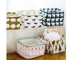 Generic 1: Stoff Aufbewahrungsbox Verschiedenes Korb Mini Desktop Aufbewahrung Korb Home Leinen Organizer Fall Schmuck Kosmetik Stationery Kleinteile D0