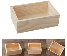 Milopon Aufbewahrungskiste Holzkiste Holzbox Ordnungsbox Vintage Dekokiste Allzweckkiste Holzkasten