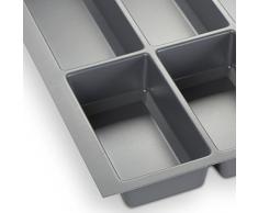 ORGA-BOX® III Besteckeinsatz Besteckkasten silbergrau für 50er Schublade z.B. Nobilia ab 2013 (473,5 x 394 mm)