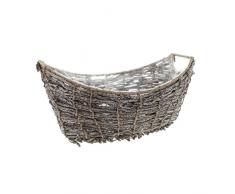 FRANK FLECHTWAREN Pflanz-Korb Kokos, geschwungen, 42 x 25 x 20 cm
