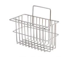 iBàste Langlebiger Spülenständer Platzsparender Aufbewahrungshalter für hängende Korbschalen aus Edelstahl