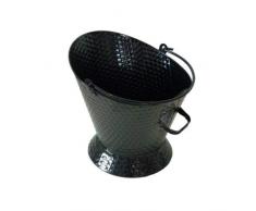 De Vielle Kaminkorb, geflochten, aus Metall, Schwarz, 75 x 38,5 x 56 cm