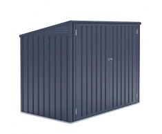 50NRTH Metallgerätebox und Mülltonnenbox 5x3 Anthrazit // 172x100x131 cm (BxTxH) // Aufbewahrungsbox und Gartengerätebox