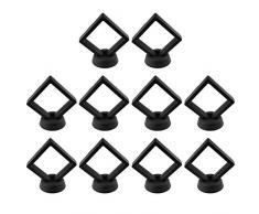 Satz von 10 stücke 70PE Schmuck Vitrine 3D Alben Transparente Display Frame Holder Box Ausstellungsständer