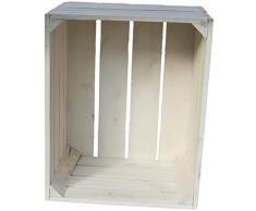 massive Holzkiste - weiß / Weinkiste - Apfelkiste - Obstkiste