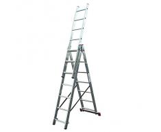 Krause Vielzweckleiter mit Treppenfunktion 3 x 9 Sprossen Arbeitshöhe 6,20 m