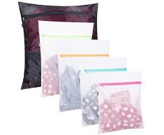 Eono by Amazon - Mesh Wäschesäcke für Waschmaschine Wäschenetz Wäschetasche Wäschebeutel Laundry Bag für Empfindliches, Bluse, Schuhe, BH, Unterwäsche, Babykleidung, Wash Bag, 5 Set