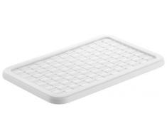 Rotho Country Deckel in Rattan-Optik für Aufbewahrungskiste Country A5, Kunststoff (PP), weiss, 28,4 x 18,9 x 1,3 cm (LxBxH)