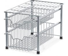 Schubladenkorb, 2 Etagen chrome