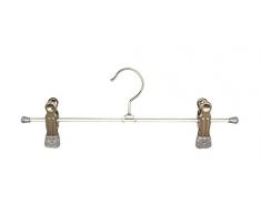 MAWA 0530015052 10 x Hosen - Rock - Kilt Kleiderbügel Extra große Stop and Go Clips 40 cm silber