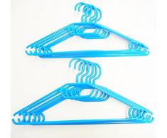 WENKO 14084100 Kleiderbügel Easy - Kleiderbügel 10er Set, Hosensteg, Rockeinkerbungen, Schal-, Krawattenhalter, Kunststoff - Polypropylen, 40.5 x 21 x 0.7 cm, Sortiert