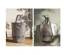 Inwagui Wäschesammler Wäschebox Wäschesack Wäschetonne Wäsche Tonne Sack Box Wäschesortierer Wash it-Grey