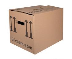 BB-Verpackungen Bücherkartons 2-wellig | 10 Stück | Aktenkartons Archivbox 400 x 318 x 328 mm | Karton mit Deckel & Schmetterlingsboden | 40KG Tragkraft | Bookbox für Umzug, Dokumente & Bücher