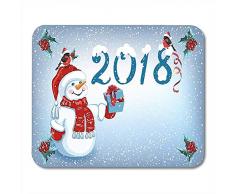 Mauspad Bälle Weihnachten Schneemann In Santa Hutschachtel Und Inschrift 25X30Cm Bürobedarf Notebooks Desktop-Computer Matten Mauspads