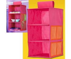 TW24 Kinderregal - Stoffregal - Hängeregal 3er Pink