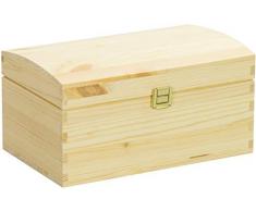 LAUBLUST Große Holztruhe gewölbter Deckel - 26x16x13cm, Natur, FSC® | Allzweck-Kiste aus Holz - Aufbewahrungskiste | Geschenk-Verpackung | Deko-Kasten zum Basteln | Spielzeug-Truhe | Erinnerungsbox