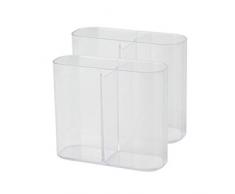 ROUNYY Regalkörbe Ausstellungsstand Schmuck Display Stand Schmuck Multifunktionale Hautpflegeprodukte Kosmetik Schmuck Aufbewahrungsbox (Weiß, 2)