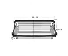 Ausziehbarer Schubladenkorb, Verstellbarer Kleiderschrank-Aufbewahrungsorganisator, Teleskopmantelkorb für Küche und Kleiderschrank (42-97 cm) (Size : 66.4 * 45.6 * 27.2cm)