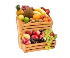 Bambus Obstkorb, Schale, Halter für Gemüse, Eier, Brot, Aufbewahrungsschale, Korb, Halter für Küche, Arbeitsfläche, dekorative Aufbewahrung