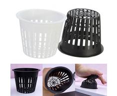 Tookie 10 Stück Pflanzenkörbe aus Kunststoff, Hydrokulturpflanze, Netz, Garten, Wohnkultur., Schwarz