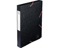 Exacompta 14016H Archivbox cartobox flach geliefert rücken 40 mm, aus Manila Karton, Nature Future, Din A4, schwarz