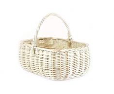 PM24 Korb Rattankorb Weidenkorb Einkaufskorb Picknickkorb Tragekorb Korb aus Weide K12-014-W