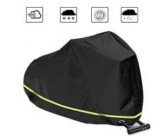 Fahrradabdeckung, Wasserdichter Fahrradgarage Motorradgarage Fahrradschutzhülle Regenschutz Schutzbezug Anti Dust Sun Regen Wind Proof UV Schutz, Reflektierende Streifen(240x70x110CM)