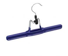 Bürstenmann Hosenklemmbügel aus Metall 3 Stück, blau, 7.5 x 27.5 x 15.5 cm