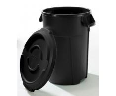 Multifunktionsbehälter aus Kunststoff - Volumen 120 l schwarz - Abfallbehälter Abfalleimer Abfallsammler Kunststoffabfallsammler Mehrzweckbehälter Mülleimer Papiersammler Wertstoffbehälter Wertstoffsammler Wertstofftonne Wertstofftonnen