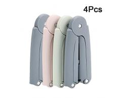 4 Stück Zusammenklappbar Kleiderbügel,Tragbarer Reise-Kleiderbügel für Kostüm,Antirutsch Aufhänger