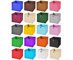 Stick&Shine 4X Aufbewahrungs Korb Blau Faltbox 33 x 33 x 33 cm Regalkorb faltbar