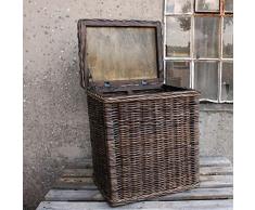 Rattan Truhe Koobo - 58 x 45 x H 66 cm (dunkelbraun)