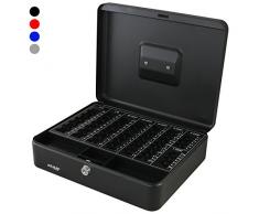 HMF 108-02 Geldkassette Euro-Münzzählbrett 30 x 24 x 9 cm, schwarz