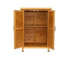 MCombo Gartenschrank Gerätehaus Geräteschuppen Garten Schuppen Schrank Holz