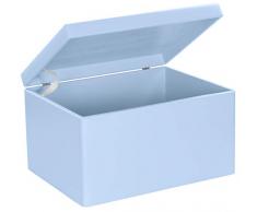 LAUBLUST Große Holzkiste mit Deckel - 40x30x24cm, Blau, FSC® | Allzweck-Kiste aus Holz - Aufbewahrungskiste | Spielzeug-Truhe | Erinnerungsbox | Geschenk-Verpackung | Deko-Kasten zum Basteln