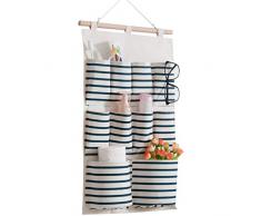 E EBETA Hängeorganizer Tür Wand Organizer Utensilientasche Hängende Aufbewahrungstasche für Eingang Garderobe Badezimmer 10 Fächer