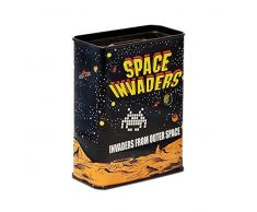 Unbekannt Space Invaders Spardose Retro Game-Coin Bank, Metall, schwarz, 9x4.5x11.5 cm
